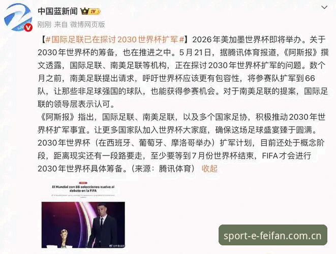 非凡体育APP安卓 2030世界杯扩军至66队完整指南:在非凡体育官网追踪中国男足参赛前景
